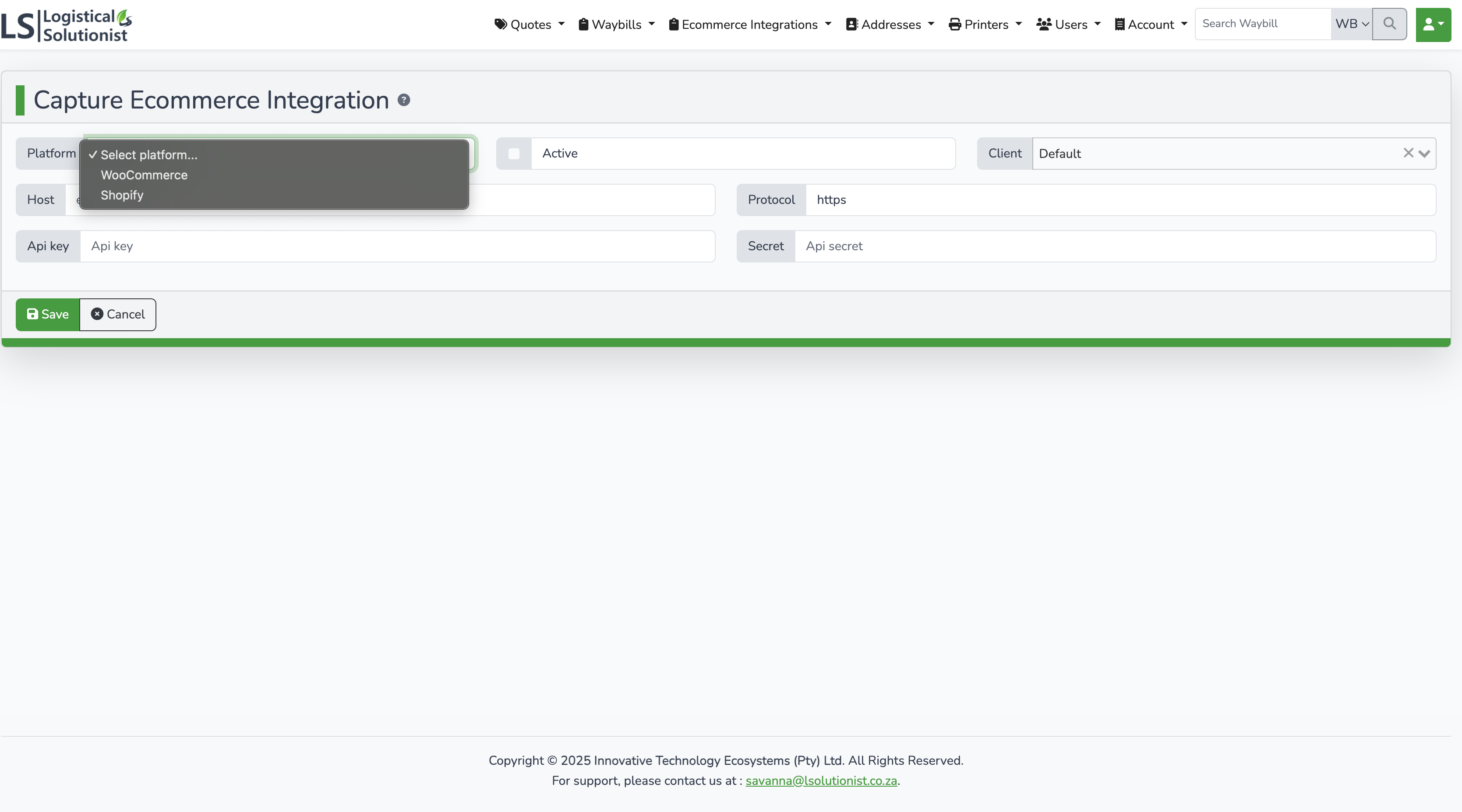 Logistical Solutionist (Pty) Ltd